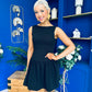 Codi Boat Neck Low Back Mini Dress Black