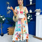 Farra Banded Midi Dress Floral Pastel