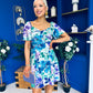 Nicola Sweetheart Neckline Mini Skater Dress Multi Floral
