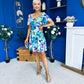 Nicola Sweetheart Neckline Mini Skater Dress Multi Floral