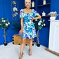 Nicola Sweetheart Neckline Mini Skater Dress Multi Floral