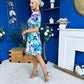 Nicola Sweetheart Neckline Mini Skater Dress Multi Floral