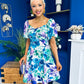 Nicola Sweetheart Neckline Mini Skater Dress Multi Floral