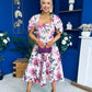 Abbey Detailed Occasion Midi Dress Floral
