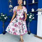 Abbey Detailed Occasion Midi Dress Floral