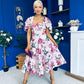Abbey Detailed Occasion Midi Dress Floral