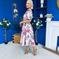 Abbey Detailed Occasion Midi Dress Floral