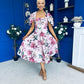 Abbey Detailed Occasion Midi Dress Floral