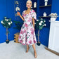 Abbey Detailed Occasion Midi Dress Floral