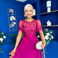 Pamela Sequin Bust Occasion Midi Dress Berry
