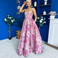 Giselle Embellished Occasion Maxi Dress Pink