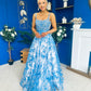 Isadora Embellished Occasion Maxi Dress Blue
