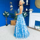 Isadora Embellished Occasion Maxi Dress Blue