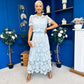 Kimberly Crochet Top & Skirt Set Baby Blue