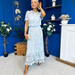 Kimberly Crochet Top & Skirt Set Baby Blue