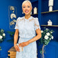 Kimberly Crochet Top & Skirt Set Baby Blue
