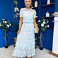 Kimberly Crochet Top & Skirt Set Baby Blue