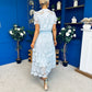Kimberly Crochet Top & Skirt Set Baby Blue