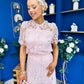 Kimberly Crochet Top & Skirt Set Baby Pink