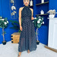 Trinity Banded Halterneck Dress Polka Black