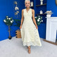 Catalina Detailed Lace Occasion Dress Yellow