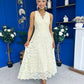 Catalina Detailed Lace Occasion Dress Yellow