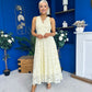 Catalina Detailed Lace Occasion Dress Yellow