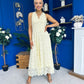 Catalina Detailed Lace Occasion Dress Yellow