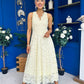 Catalina Detailed Lace Occasion Dress Yellow
