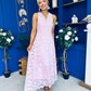 Catalina Detailed Lace Occasion Dress Pink