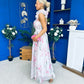 Hailey Gathered Detail Occasion Dress Floral White