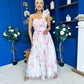 Hailey Gathered Detail Occasion Dress Floral White