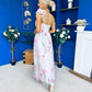 Hailey Gathered Detail Occasion Dress Floral White