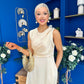 Blake Gathered Satin Occasion Dress Yellow