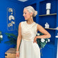 Blake Gathered Satin Occasion Dress Yellow