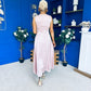 Blake Gathered Satin Occasion Dress Blush