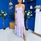 Delaney Bodice Detail Occasion Dress Lilac
