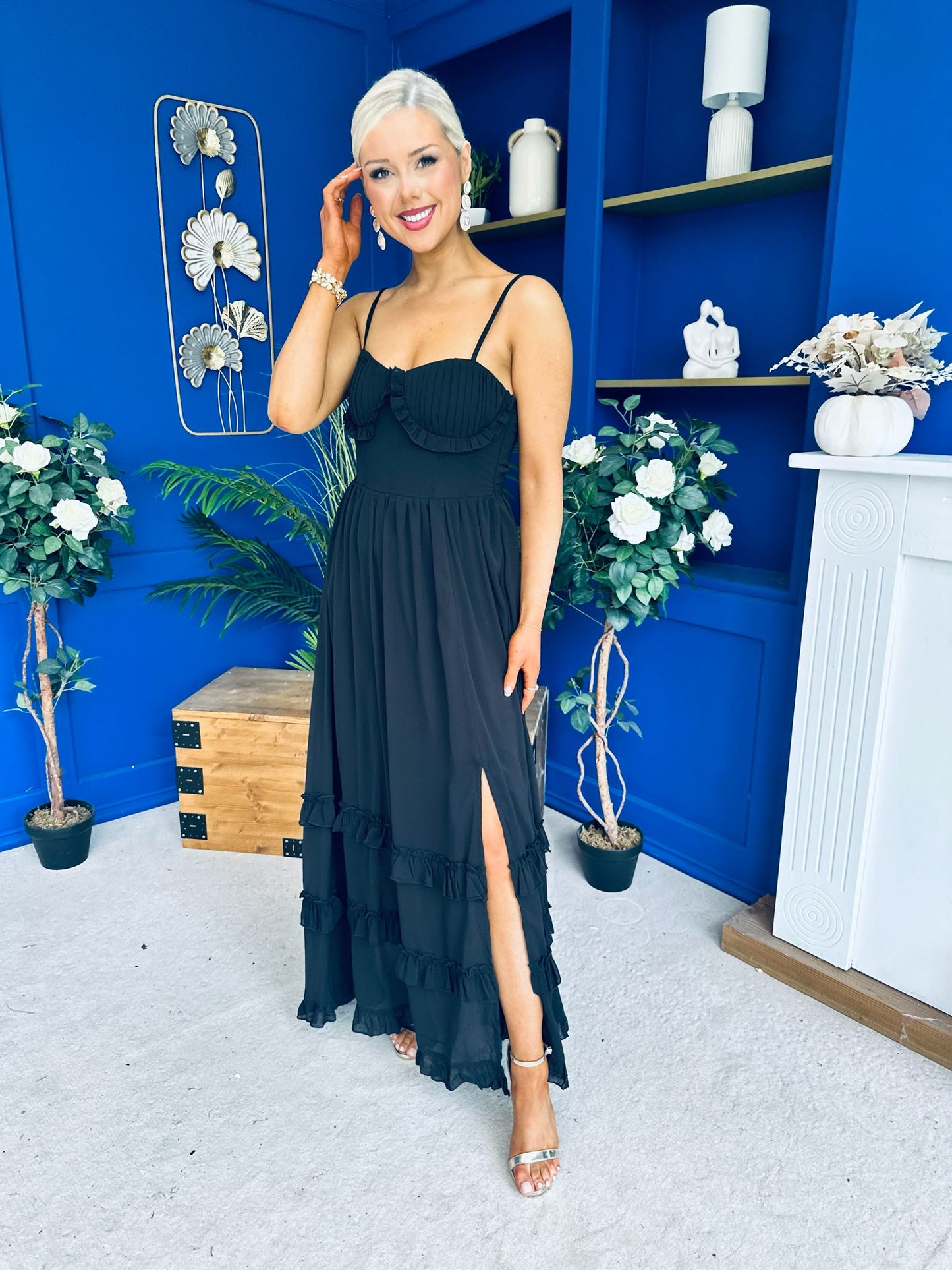 Delaney Bodice Detail Occasion Dress Black