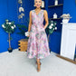 Vivienne Jacquard Occasion Midi Dress Pink
