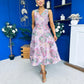 Vivienne Jacquard Occasion Midi Dress Pink