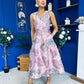 Vivienne Jacquard Occasion Midi Dress Pink