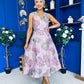 Vivienne Jacquard Occasion Midi Dress Pink