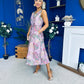Vivienne Jacquard Occasion Midi Dress Pink