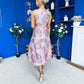 Vivienne Jacquard Occasion Midi Dress Pink