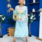 Kerry Chiffon Occasion Midi Dress Floral Pastel