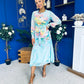 Kerry Chiffon Occasion Midi Dress Floral Pastel