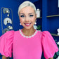 Kallie Puff Sleeve Pearl Detail Top Cerise