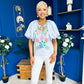 Tiana Embroidered Top Blue