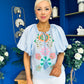Tiana Embroidered Top Blue