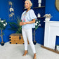 Tiana Embroidered Top Blue